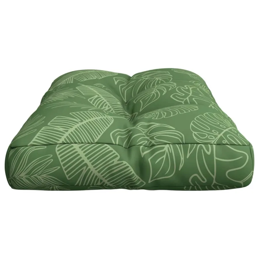 Coussin de palette motif de feuilles 70x40x12 cm tissu - 6