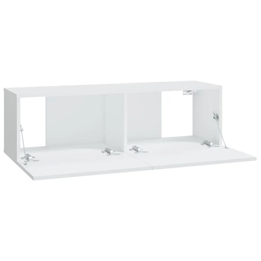 Meubles TV muraux 4 pcs blanc 100x30x30 cm - 7