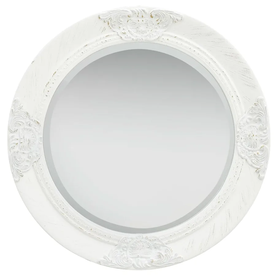 Miroir mural style baroque 50 cm Blanc - 2