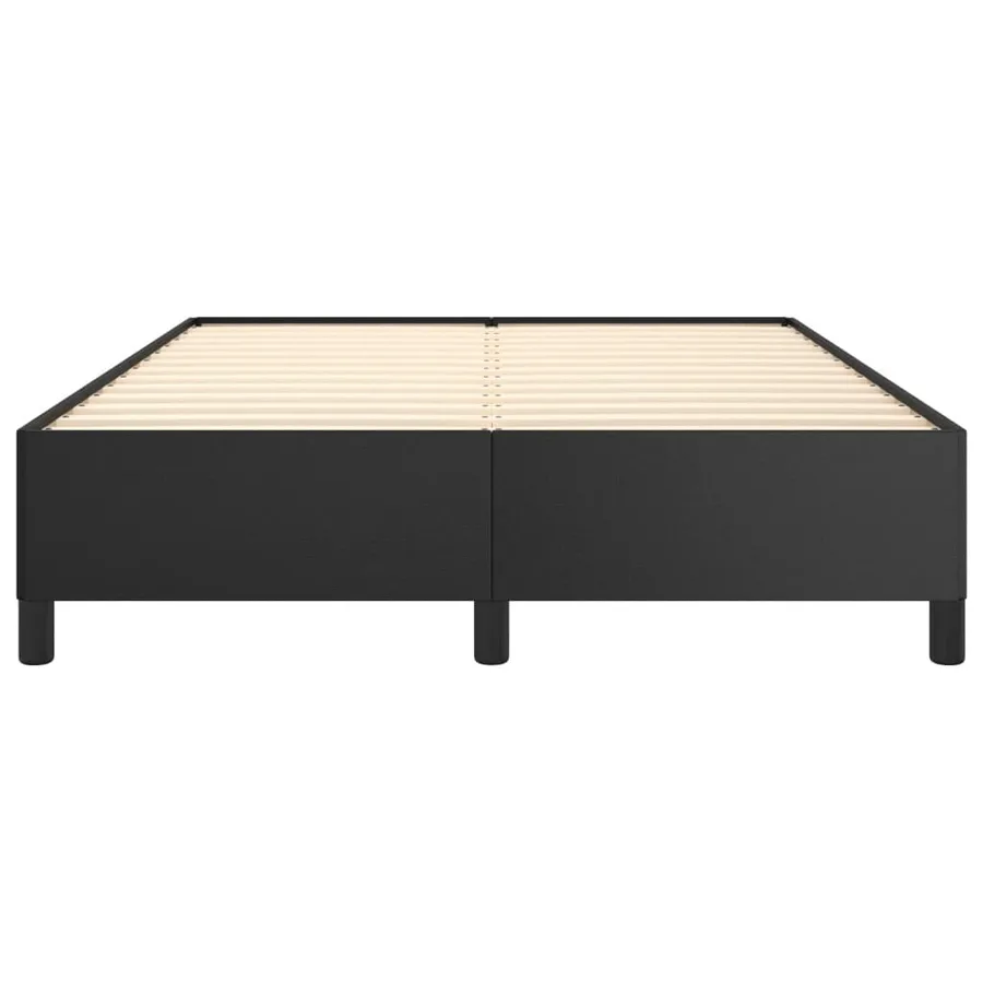 Cadre de lit sans matelas noir 140x200 cm similicuir - 5