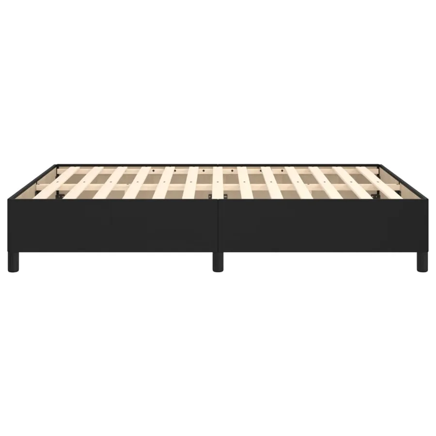 Cadre de lit sans matelas noir 140x200 cm similicuir - 6