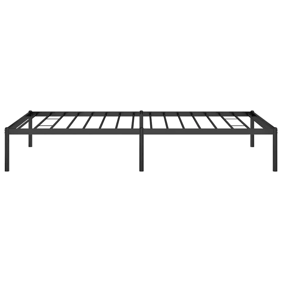 Cadre de lit métal sans matelas noir 100x190 cm - 7