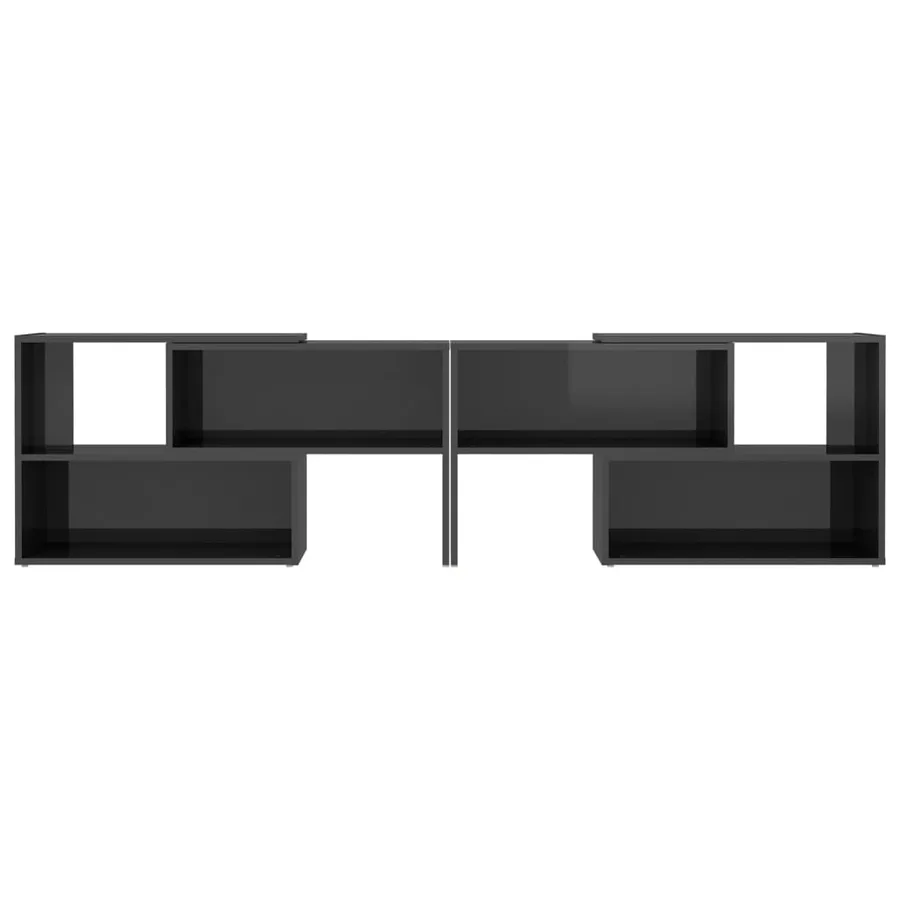 Meuble TV Gris brillant 149x30x52 cm Bois d'ingénierie - 5