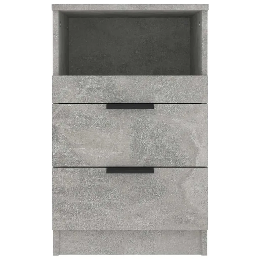 Table de chevet Gris béton Bois d'ingénierie - 4