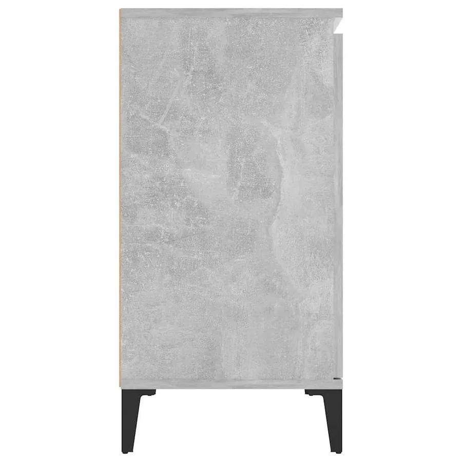 Buffet gris béton 102x35x70 cm bois d'ingénierie - 6