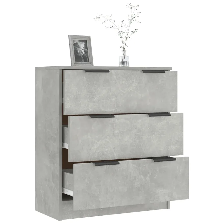 Buffet Gris béton 60x30x70 cm Bois d'ingénierie - 4