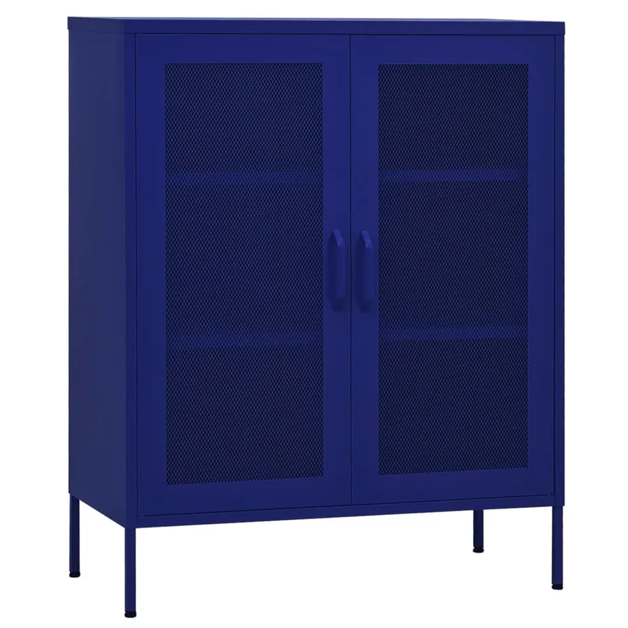 Armoire de rangement Bleu marine 80x35x101,5 cm Acier - 2