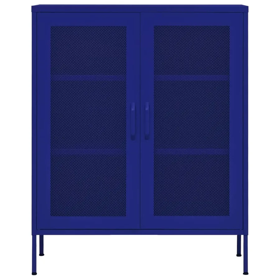 Armoire de rangement Bleu marine 80x35x101,5 cm Acier - 3