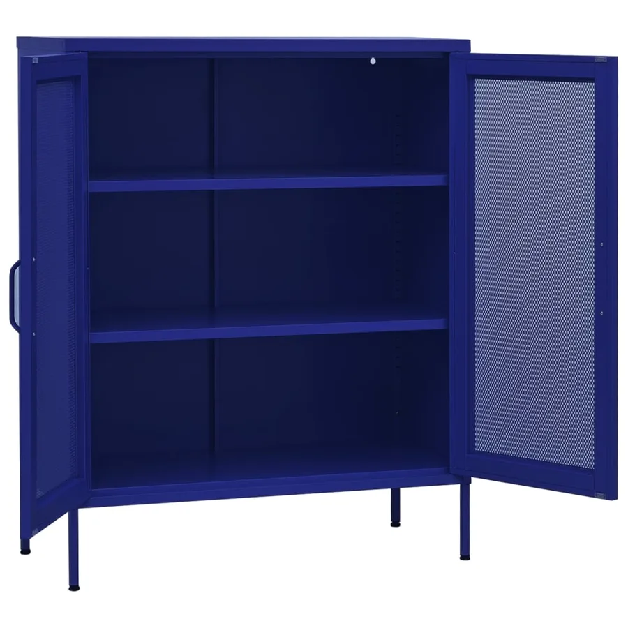 Armoire de rangement Bleu marine 80x35x101,5 cm Acier - 4