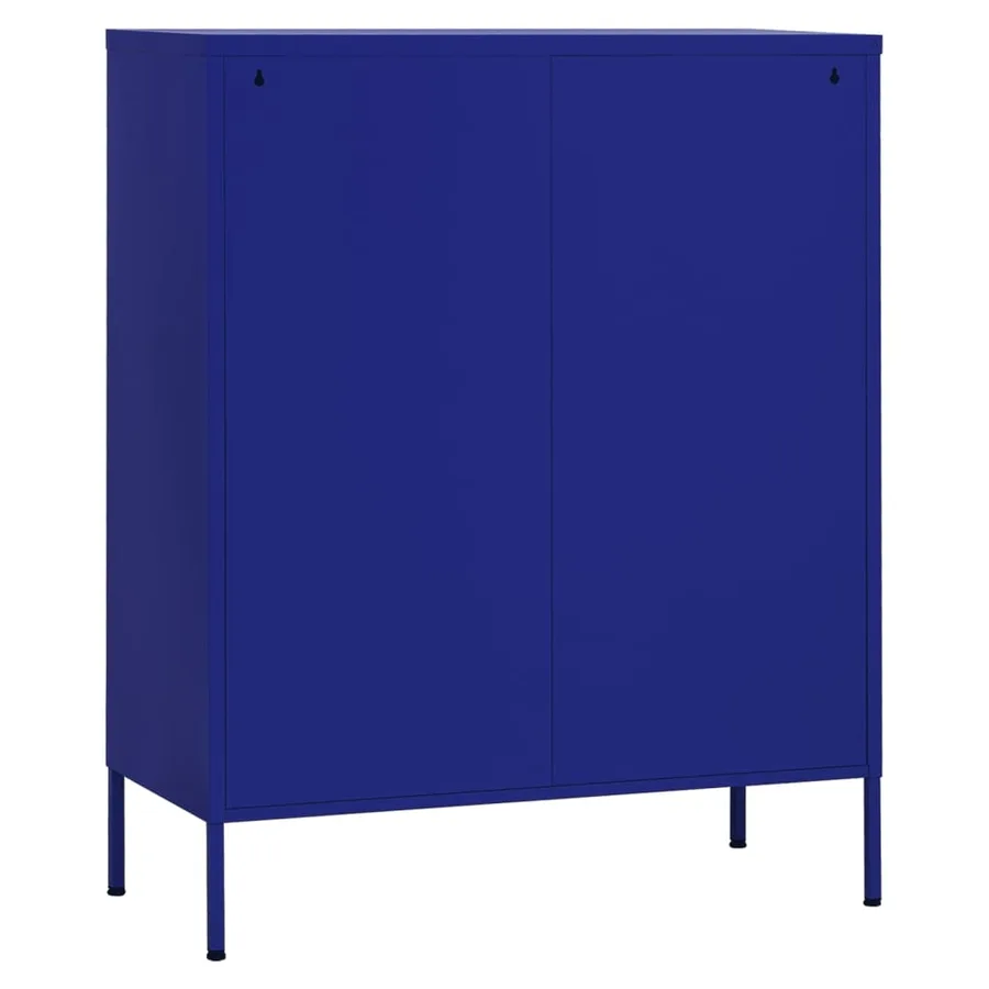 Armoire de rangement Bleu marine 80x35x101,5 cm Acier - 6