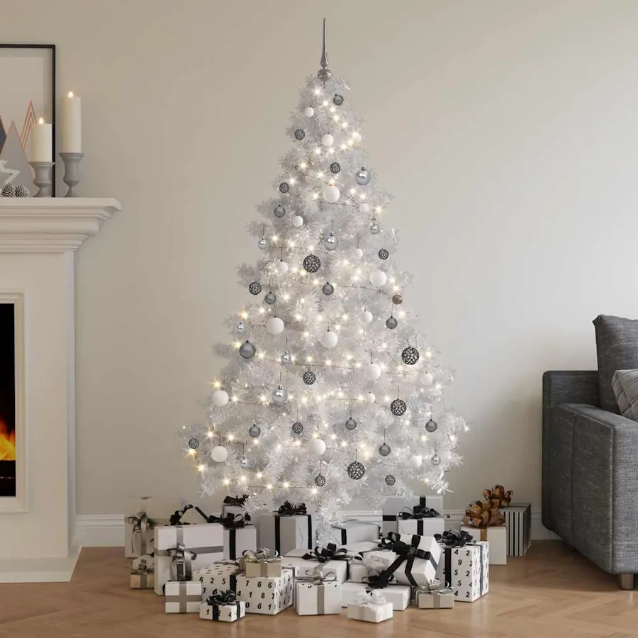 Arbre de Noël artificiel pré-éclairé/boules 180 cm 620 branches