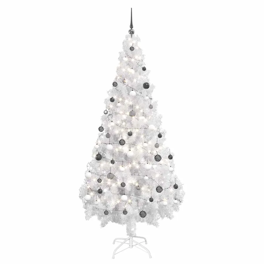 Arbre de Noël artificiel pré-éclairé/boules 180 cm 620 branches - 2