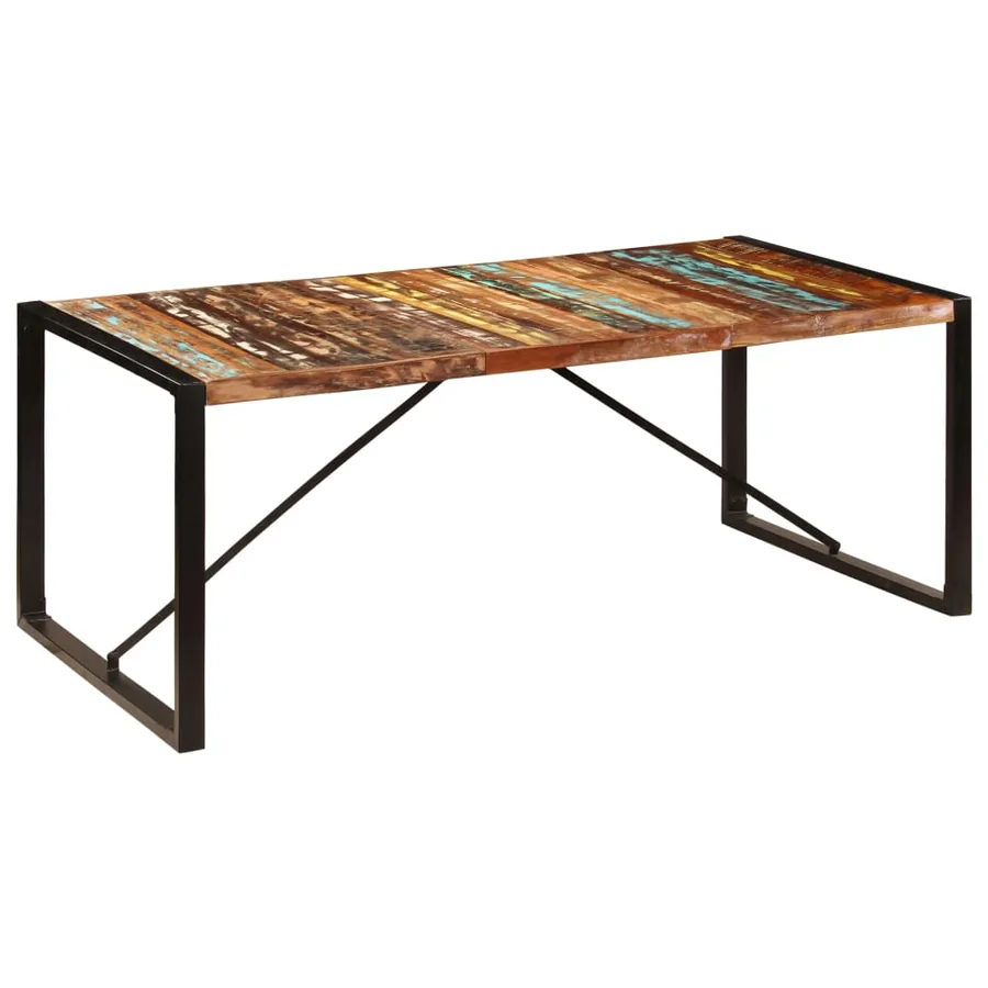 Table à dîner 200x100x75 cm Bois de récupération solide