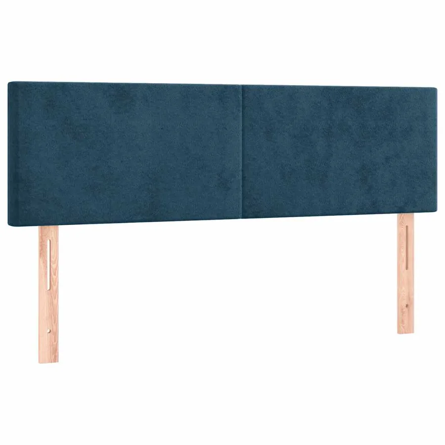 Tête de lit à LED Bleu foncé 144x5x78/88 cm Velours - 4