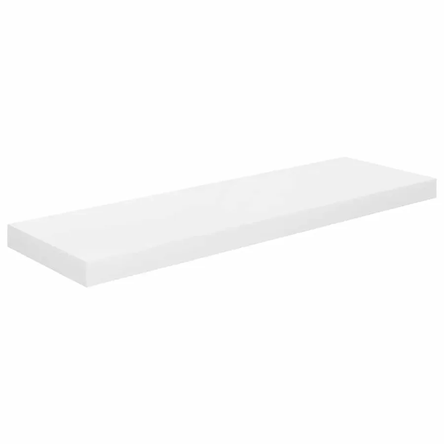 Étagère murale flottante 4 pcs Blanc brillant 80x23,5x3,8cm MDF - 7