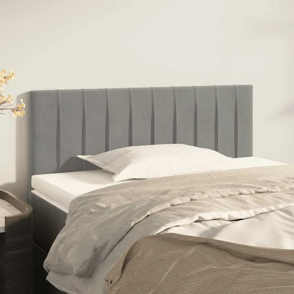 Tête de lit Gris clair 80x5x78/88 cm Velours