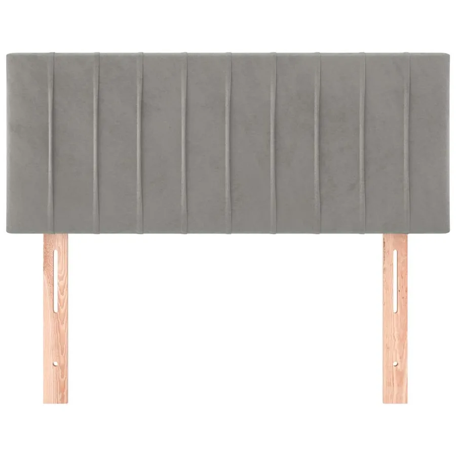 Tête de lit Gris clair 80x5x78/88 cm Velours - 3