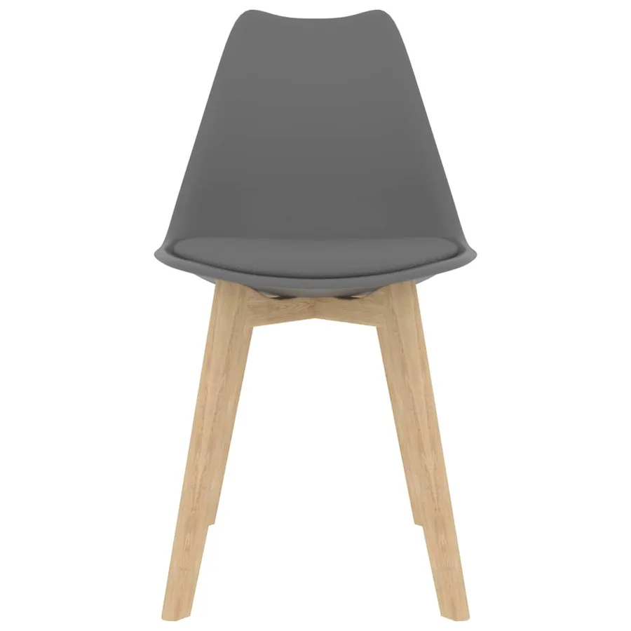 Chaises à manger lot de 2 Gris Plastique - 3