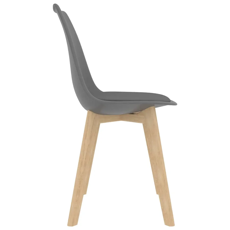 Chaises à manger lot de 2 Gris Plastique - 4