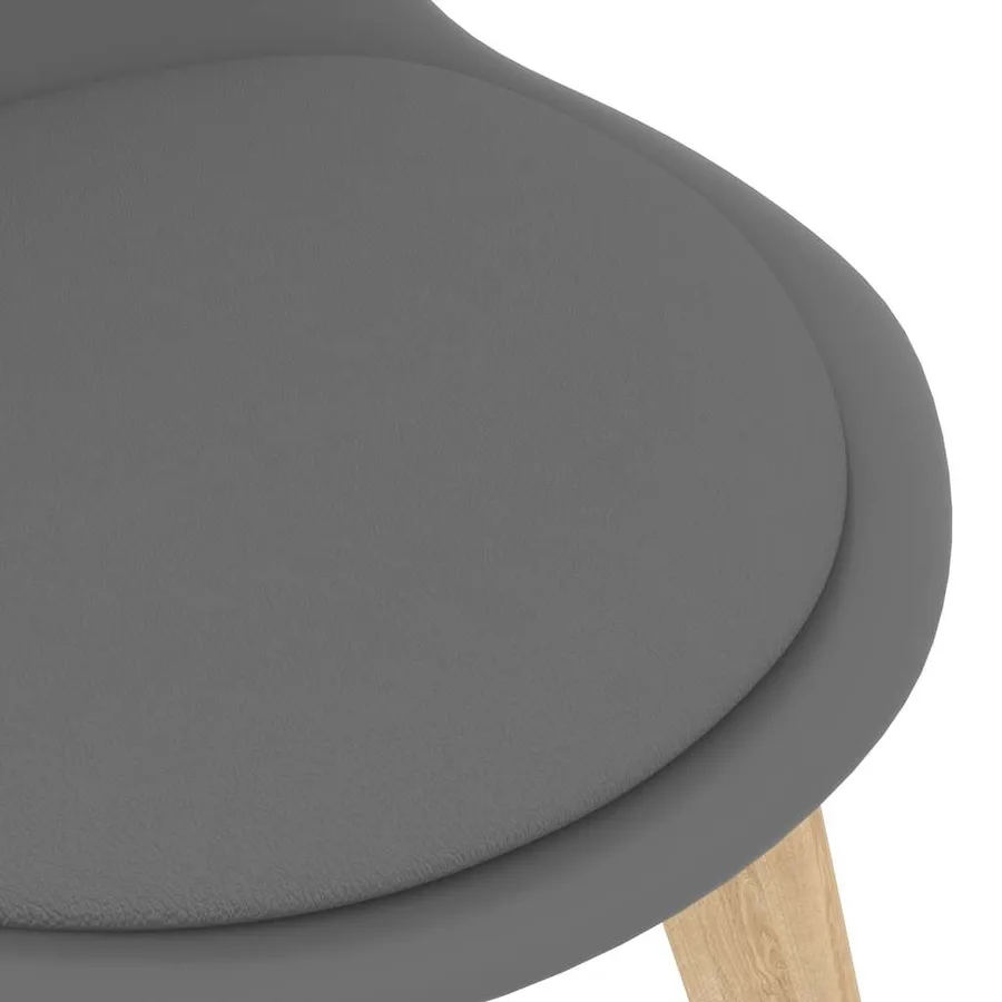 Chaises à manger lot de 2 Gris Plastique - 6