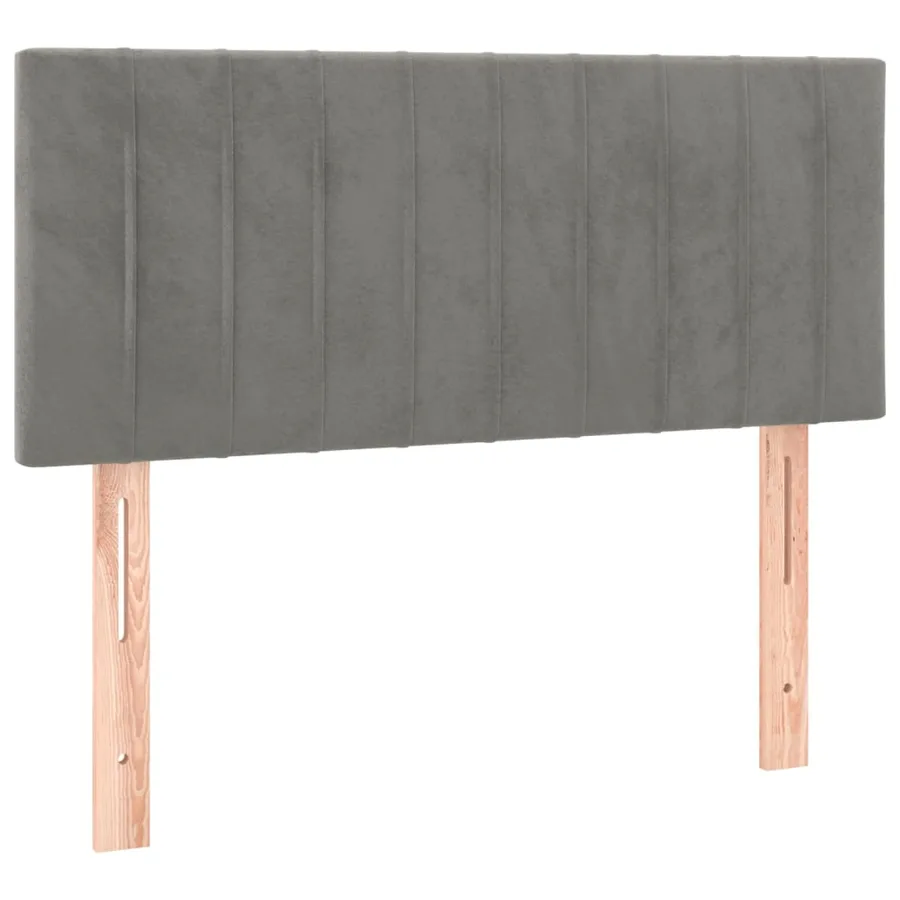 Tête de lit à LED Gris clair 80x5x78/88 cm Velours - 4