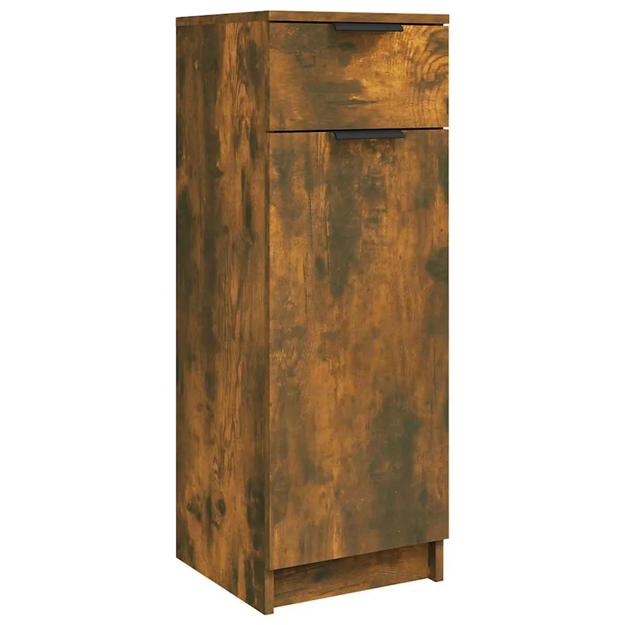 Armoire de bain Chêne fumé 32x34x90 cm Bois d'ingénierie - 2