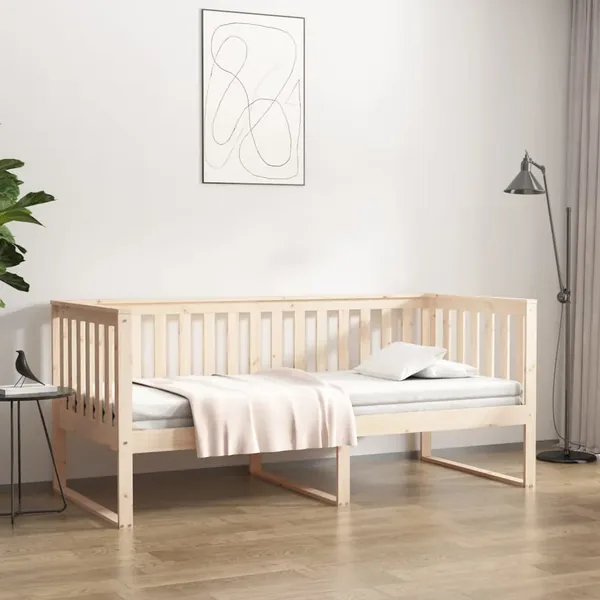 Lit de jour sans matelas 90x190 cm bois de pin massif
