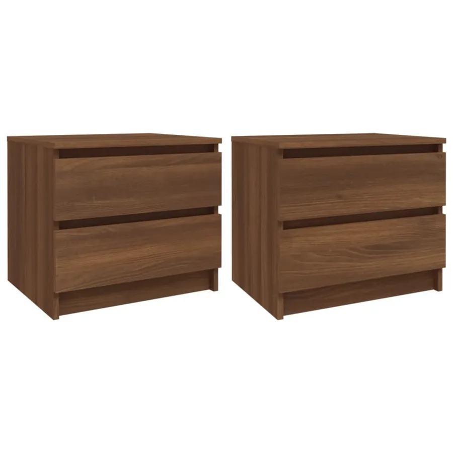 Tables de chevet 2pcs Chêne marron 50x39x43,5cm Bois ingénierie - 2