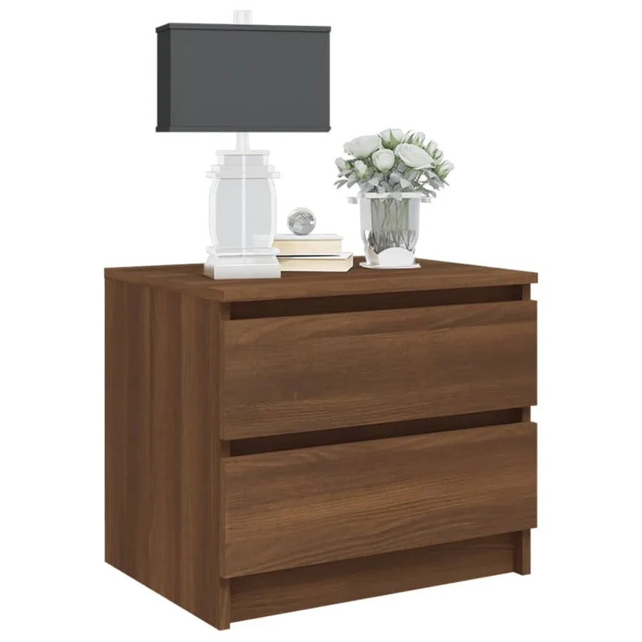 Tables de chevet 2pcs Chêne marron 50x39x43,5cm Bois ingénierie - 6