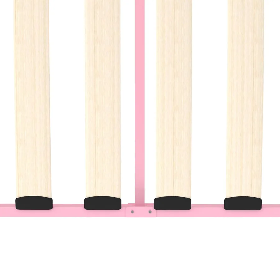 Cadre de lit de repos sans matelas rose métal 90x200 cm - 7