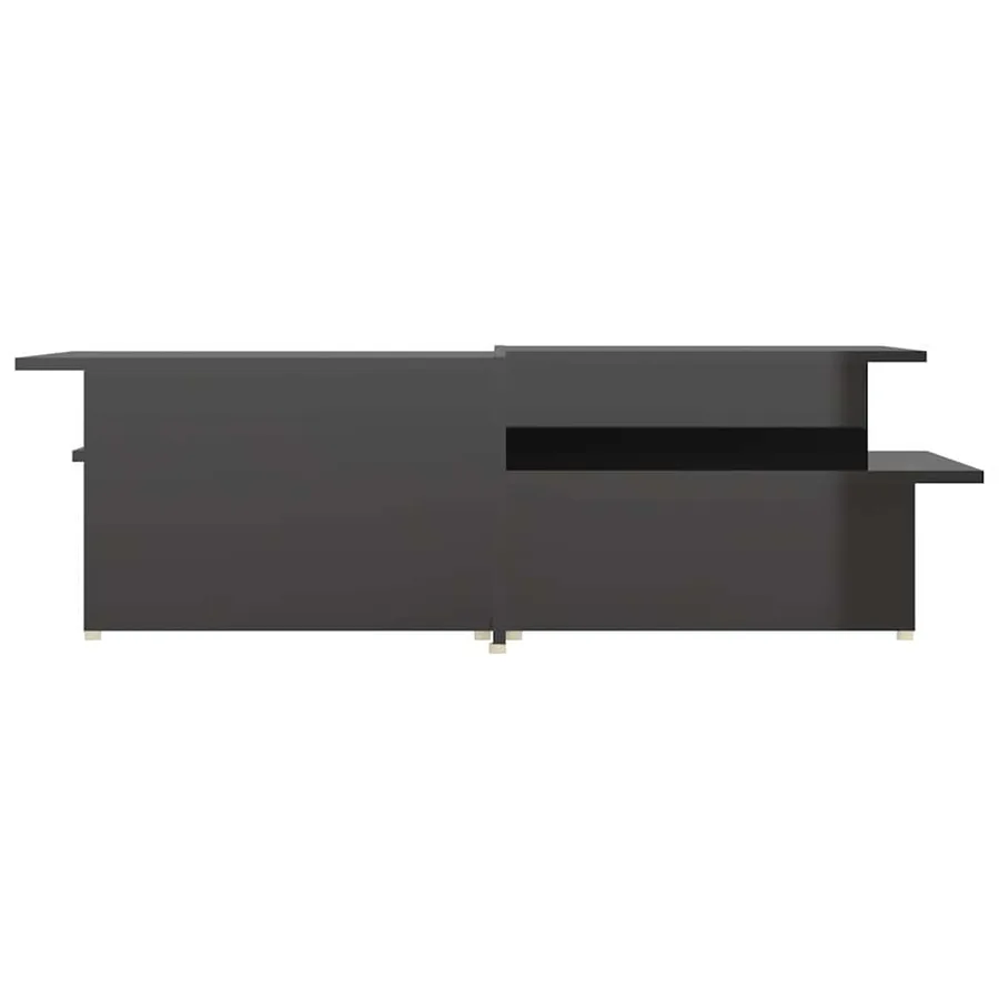 Table basse 2 pcs Noir brillant 111,5x50x33cm Bois d'ingénierie - 4