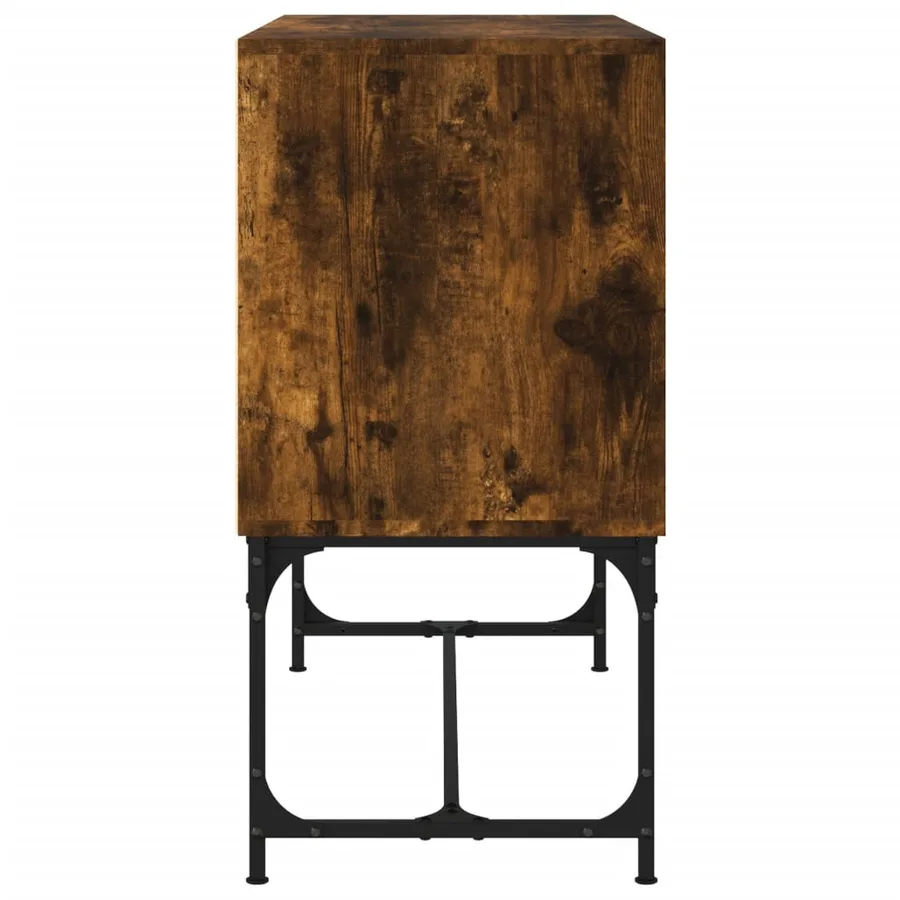 Buffet chêne fumé 100x40x79,5 cm bois d'ingénierie - 7