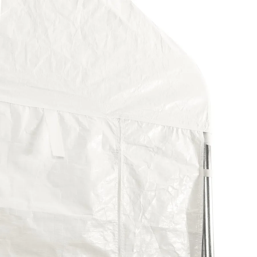 Belvédère avec toit blanc 6,69x4,08x3,22 m polyéthylène - 5