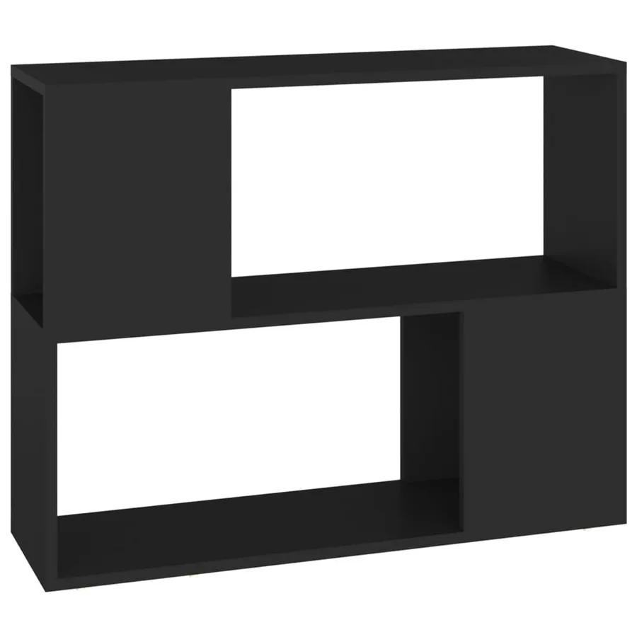 Meuble TV Noir 80x24x63 cm Bois d'ingénierie - 2