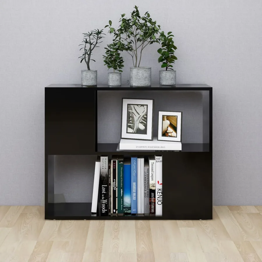 Meuble TV Noir 80x24x63 cm Bois d'ingénierie - 3