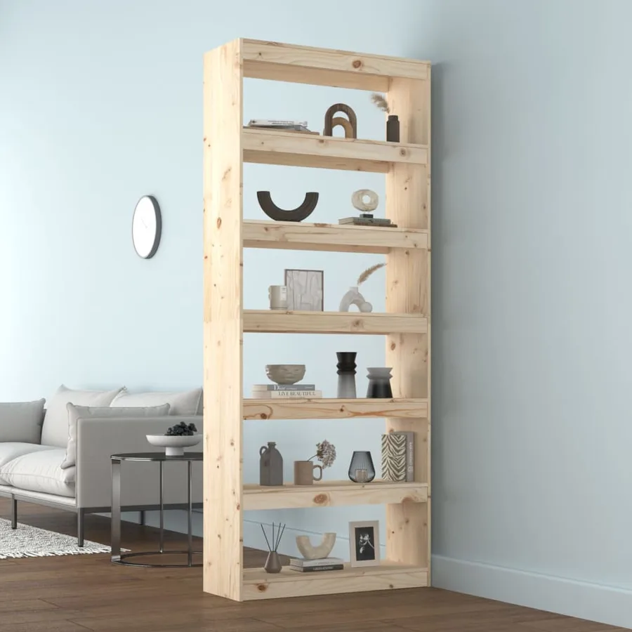 Bibliothèque/Séparateur de pièce 80x30x199,5 cm pin massif - 3