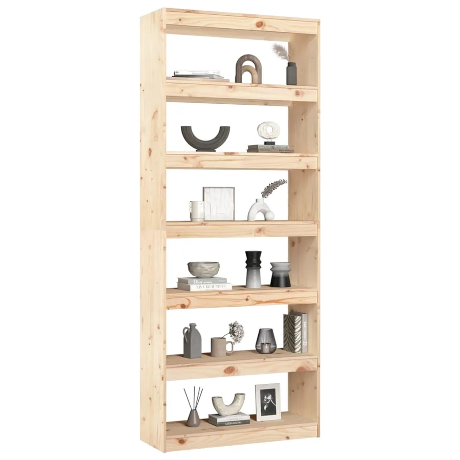 Bibliothèque/Séparateur de pièce 80x30x199,5 cm pin massif - 4