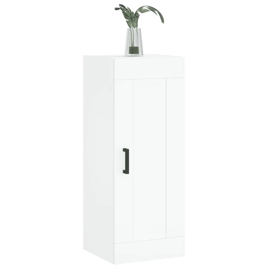 Armoire murale blanc 34,5x34x90 cm bois d'ingénierie - 4