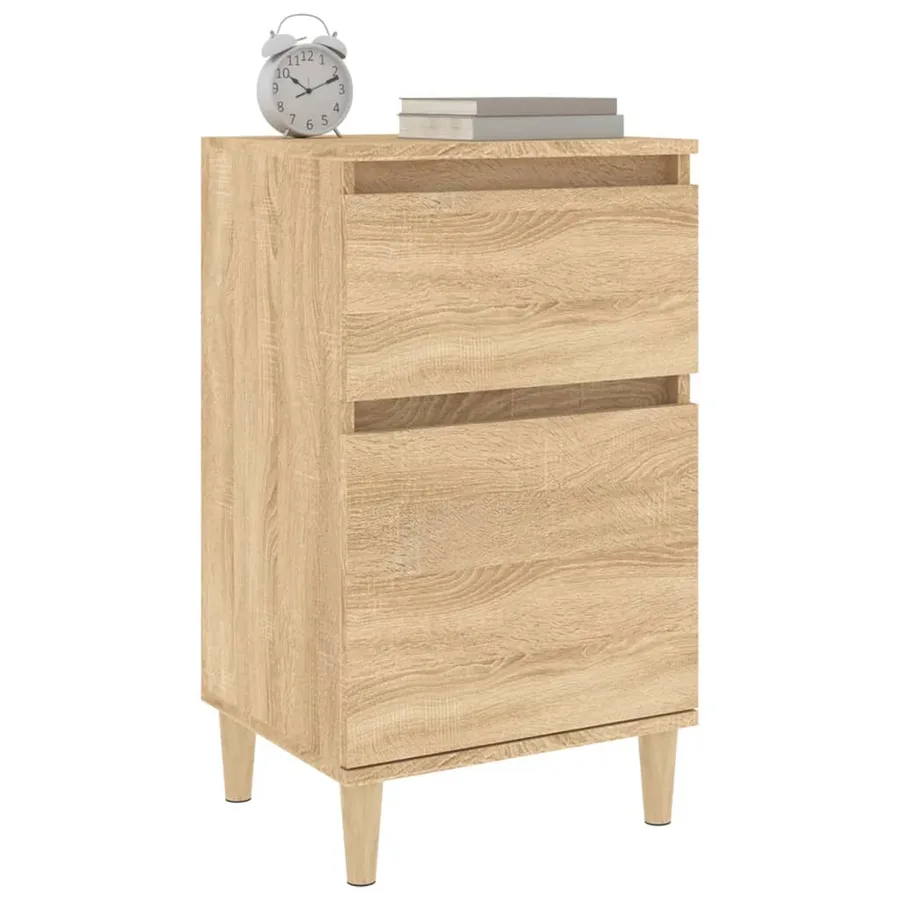 Table de chevet chêne sonoma 40x35x70 cm - 4