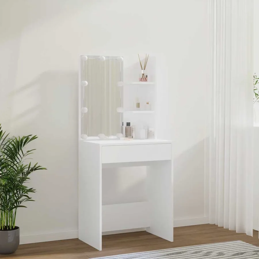 Coiffeuse avec LED blanc 60x40x140 cm - 3