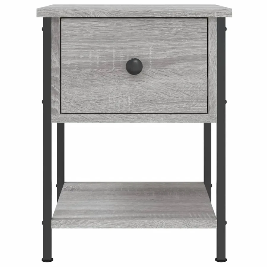 Table de chevet sonoma gris 34x35,5x45 cm bois d'ingénierie - 6