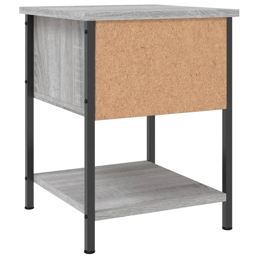 Table de chevet sonoma gris 34x35,5x45 cm bois d'ingénierie - 8