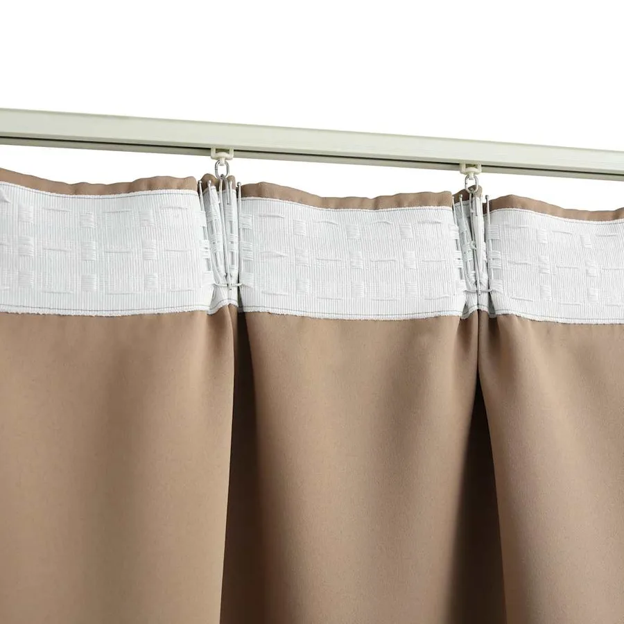 Rideaux occultants avec crochets 2 pcs Taupe 140x245 cm - 4