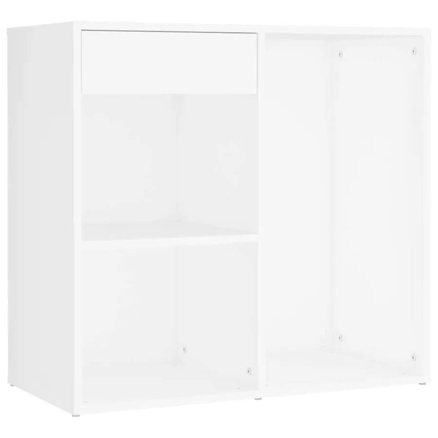 Coiffeuse à LED avec armoire Blanc Bois d'ingénierie - 9