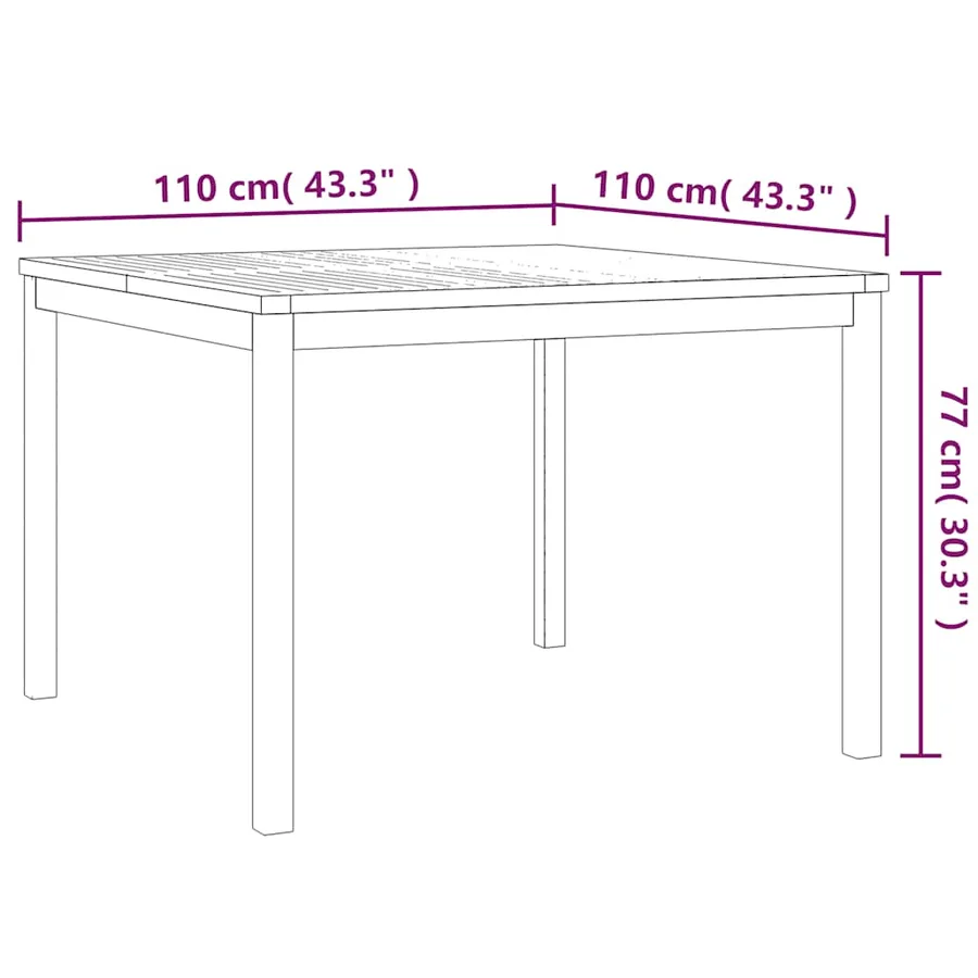 Ensemble à manger de jardin 3 pcs Bois de teck massif - 10