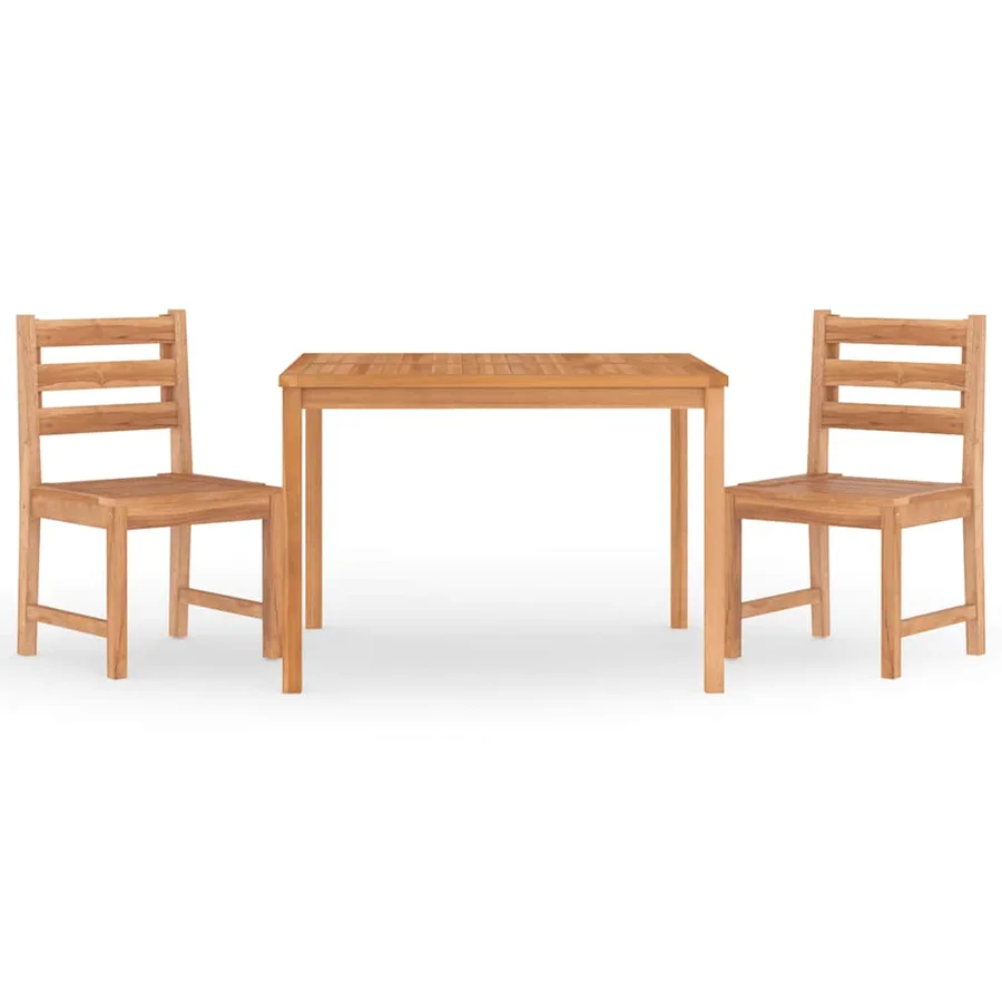 Ensemble à manger de jardin 3 pcs Bois de teck massif - 2