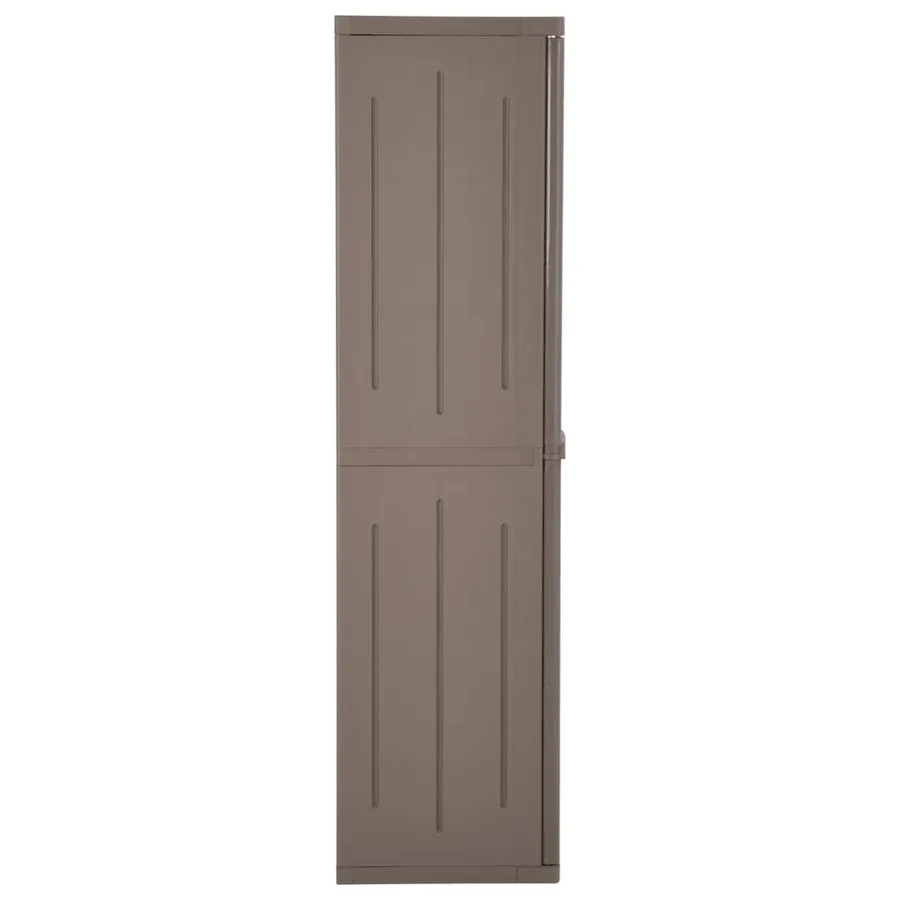 Armoire de rangement jardin Marron 65x45x172 cm PP Aspect bois - 4