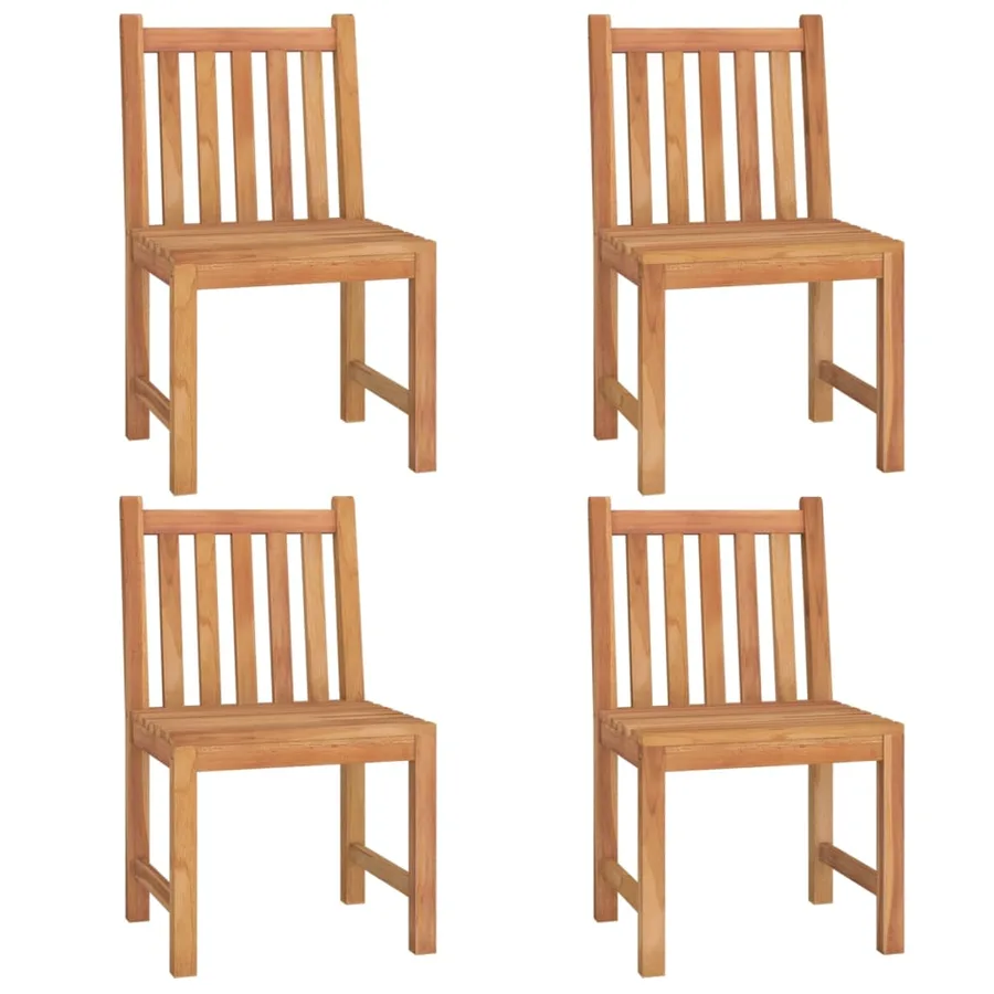 Ensemble à manger de jardin 5pcs Bois de teck massif - 4