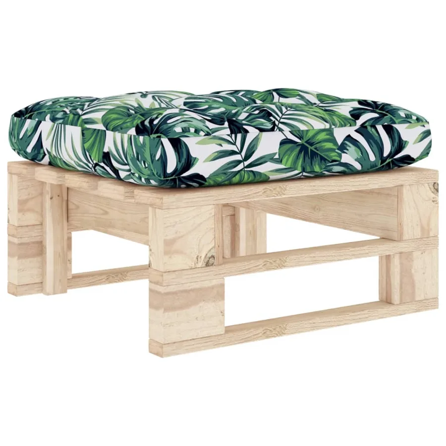 Pouf palette de jardin bois de pin imprégné - 2