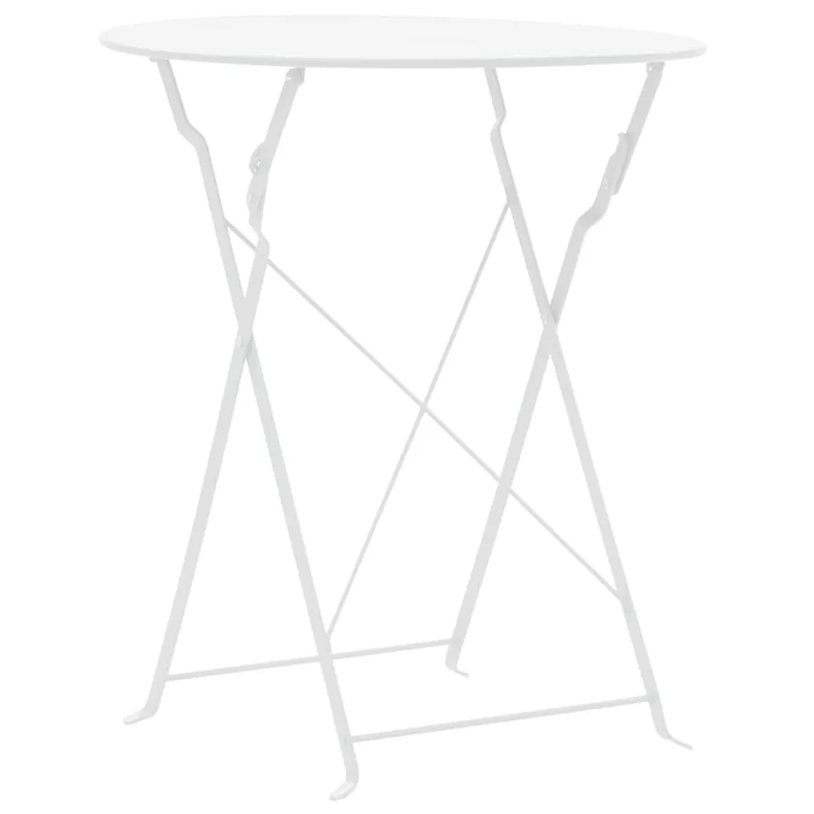 Mobilier de bistro 3 pcs Acier Blanc - 2